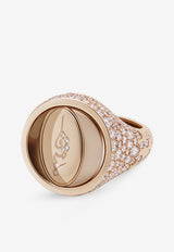 Me Oh Me VIP Full Pavé Orange 18K Rose Gold Diamond Ring