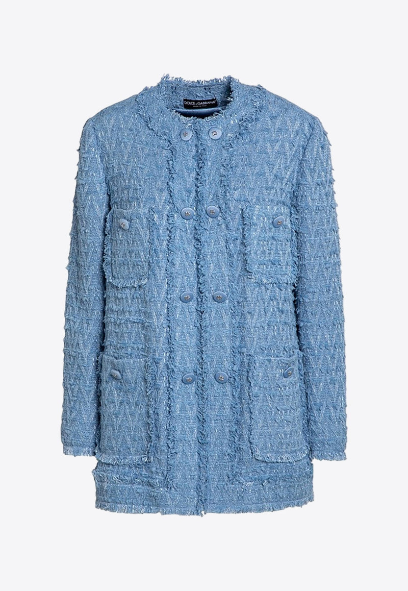 Rush-Stitch Jacquard Blazer