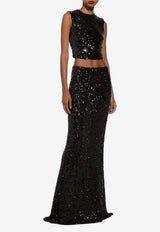 Sequined Mermaid Maxi Skirt