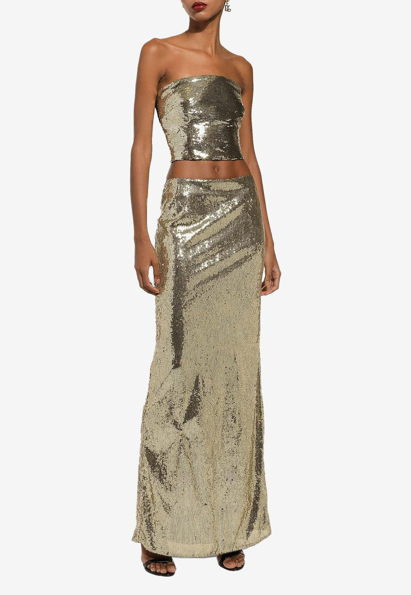 Sequined Mermaid Maxi Skirt