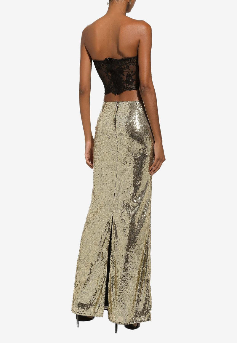 Sequined Mermaid Maxi Skirt