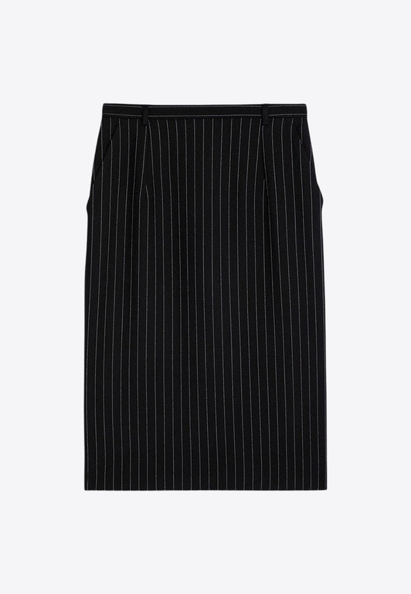 Pinstripe Pencil Skirt