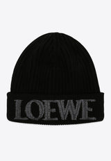 Embroidered Logo Wool Beanie