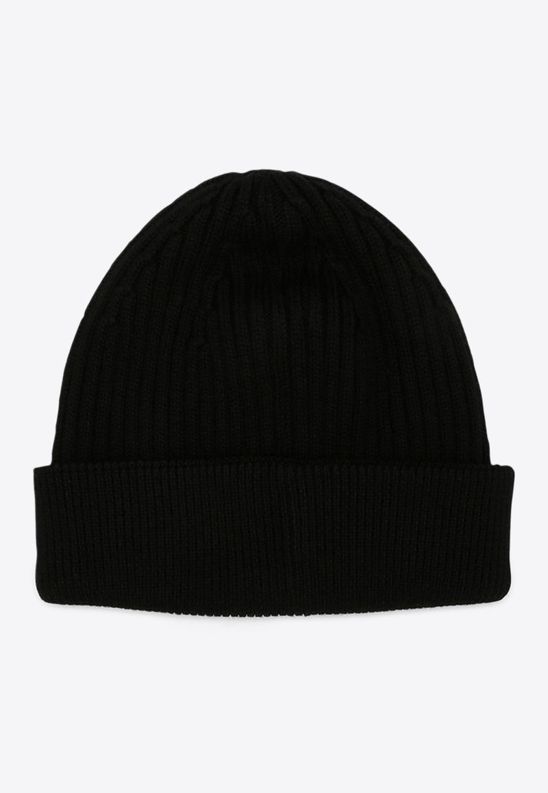 Embroidered Logo Wool Beanie