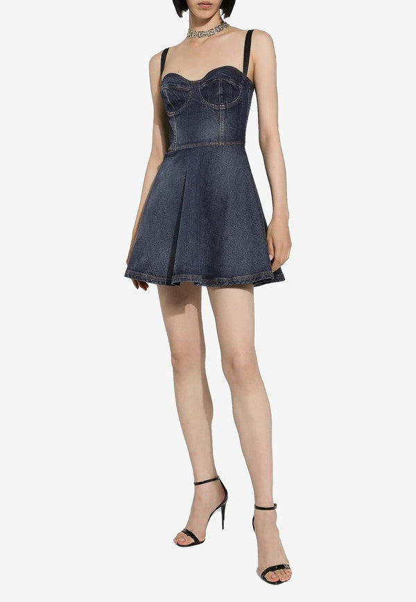 Corset Mini Denim Dress