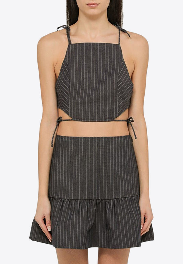 Pinstripe Cropped Top