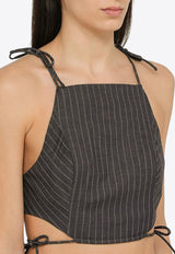 Pinstripe Cropped Top