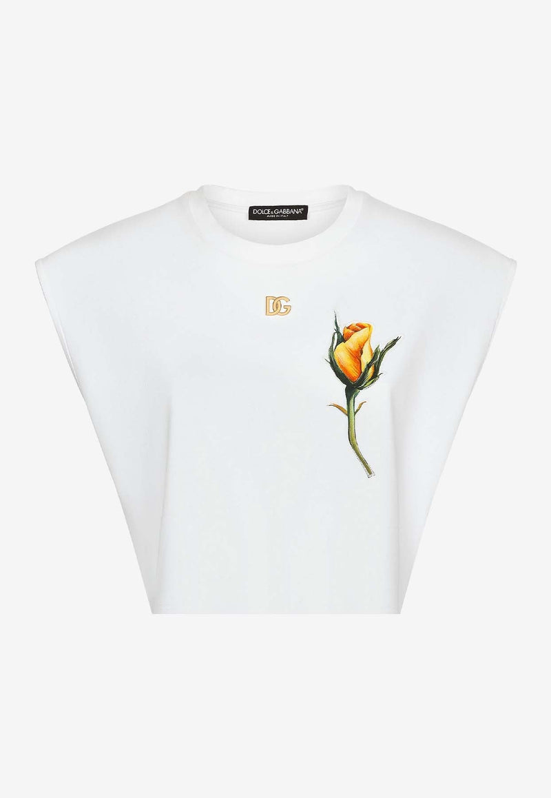 DG Rose Embroidered Patch T-shirt