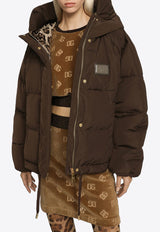 Logo Plate Puffer Jacket