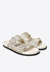 Fayence Logo Flat Sandals