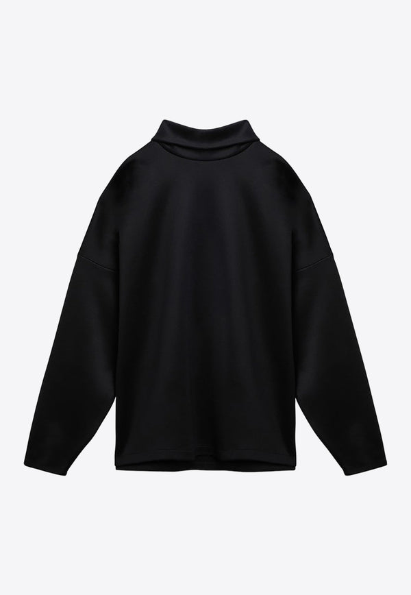 Split High-Neck Sweatshirt