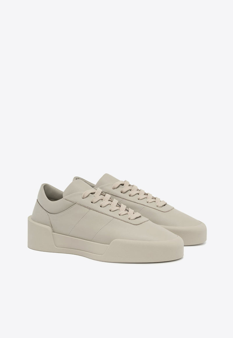 Aerobic Low-Top Leather Sneakers