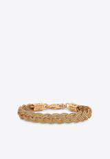 Gold Flat Braided Bracelet