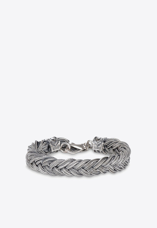 Silver Fishtail Braided Bracelet