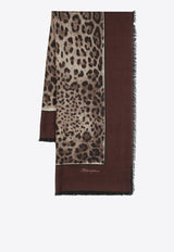 Leopard Print Cashmere Scarf