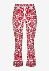 Majolica Print Cropped Pants