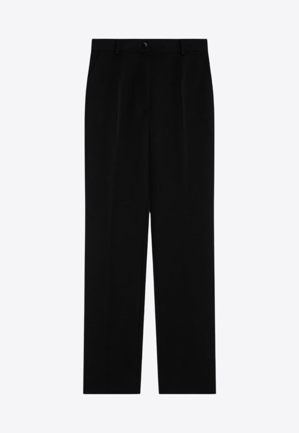 High-Waist Wool Tuxedo Pants