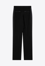 High-Waist Wool Tuxedo Pants