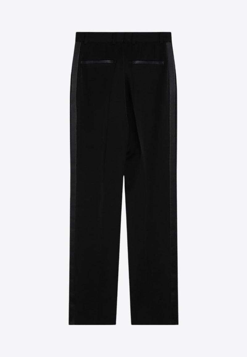 High-Waist Wool Tuxedo Pants