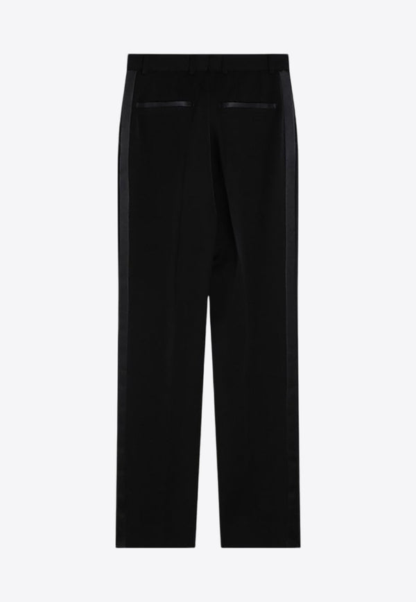 High-Waist Wool Tuxedo Pants