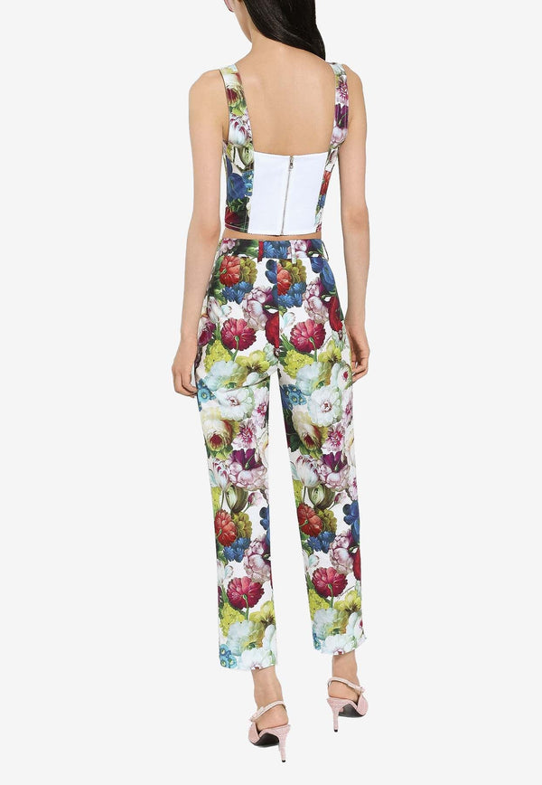 Cropped Floral Pants