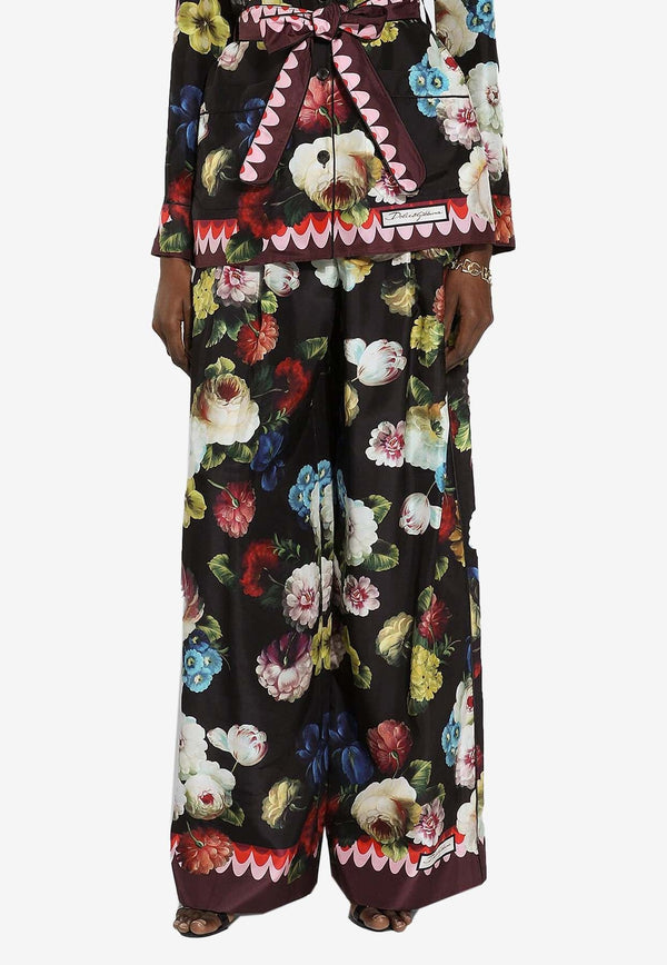 Nocturnal Flower Print Pants