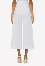 High-Waist Gabardine Culottes