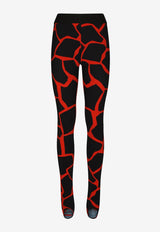 Giraffe-Print Jersey Leggings