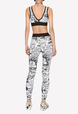 Graffiti Logo Print Leggings