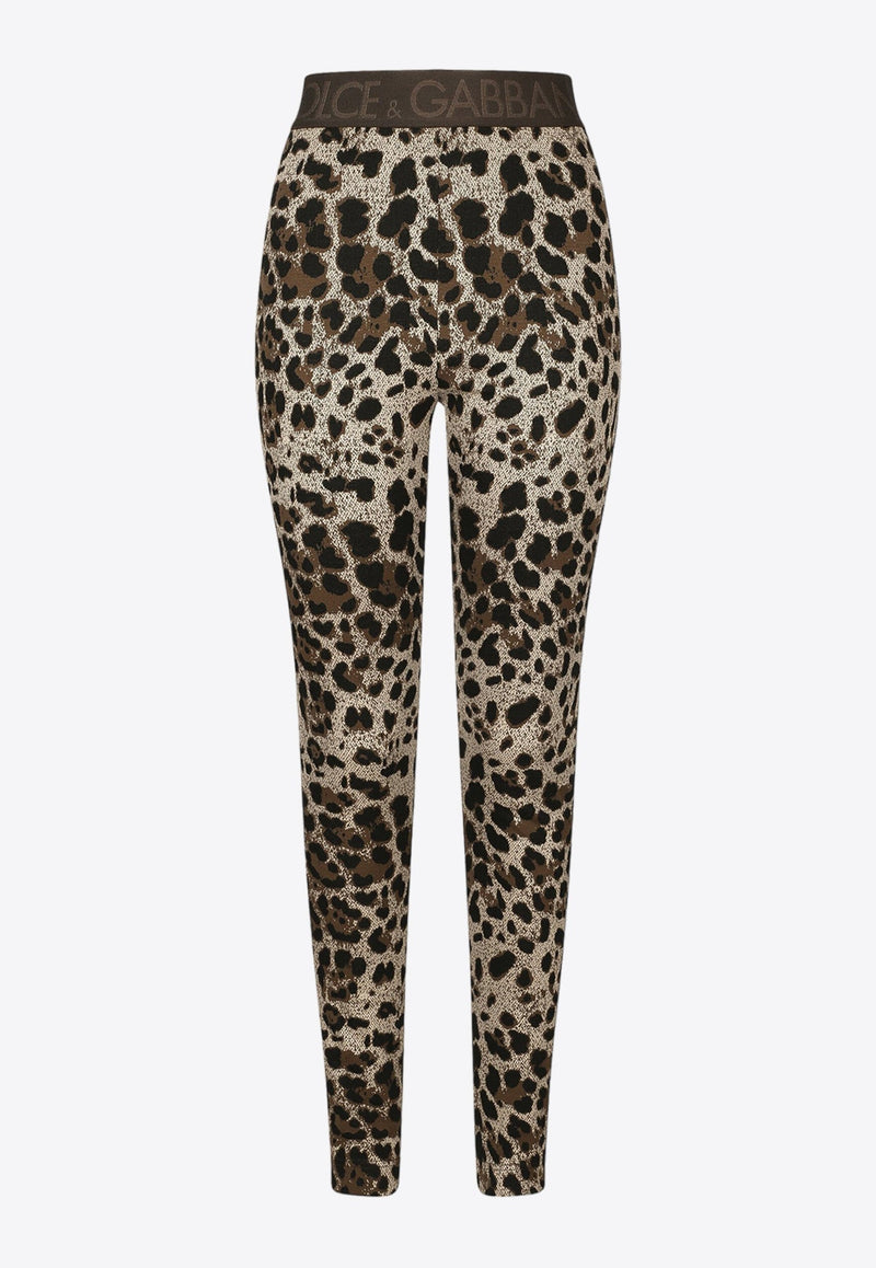 Leopard Print Jersey Leggings
