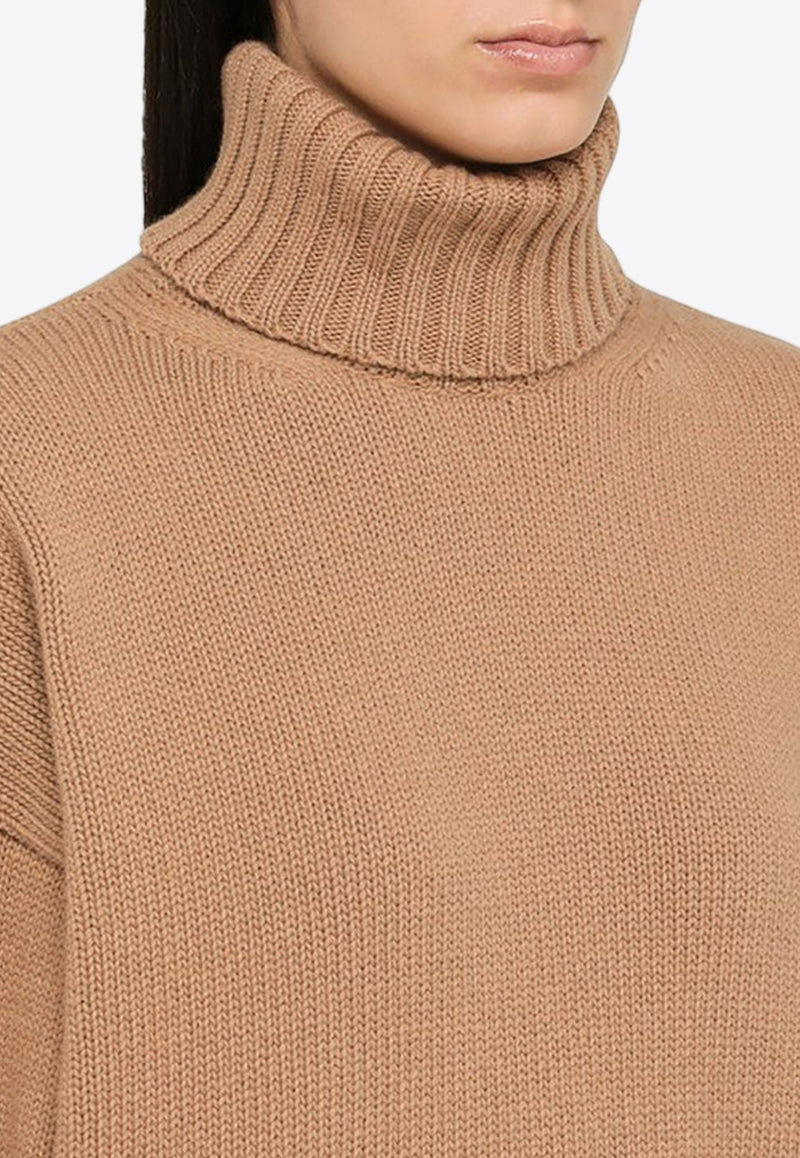 Oversized Turtleneck Wool Sweater