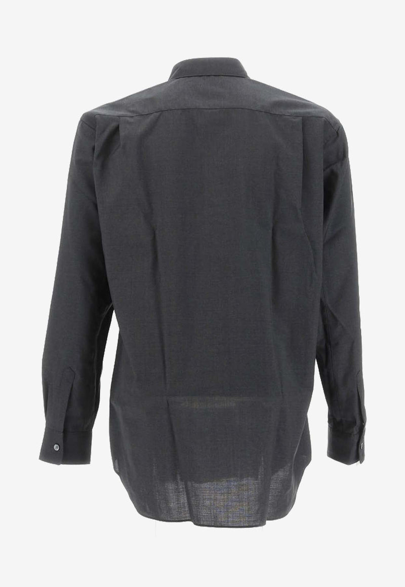 Long-Sleeved Wool Shirt