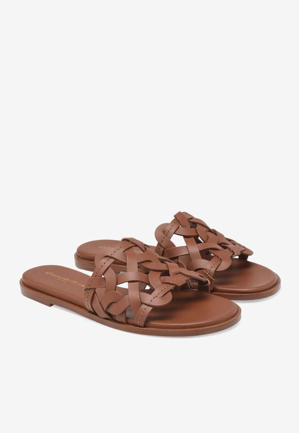 Amalfi Calf Leather Flat Sandals