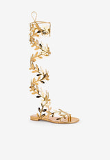 Flavia Gladiator Metallic Leather Sandals