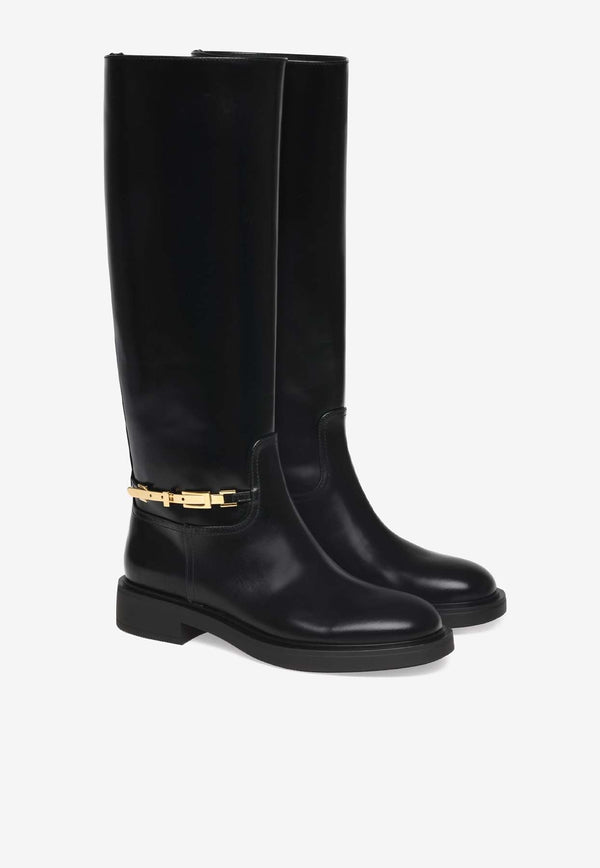 Martine Knee-High Leather Boots