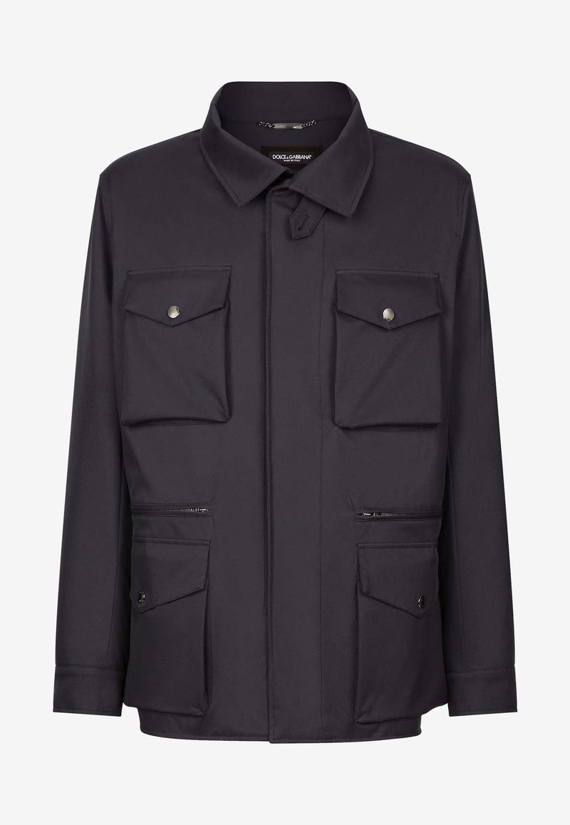 Sartoriale Stand-Up Collar Utility Jacket
