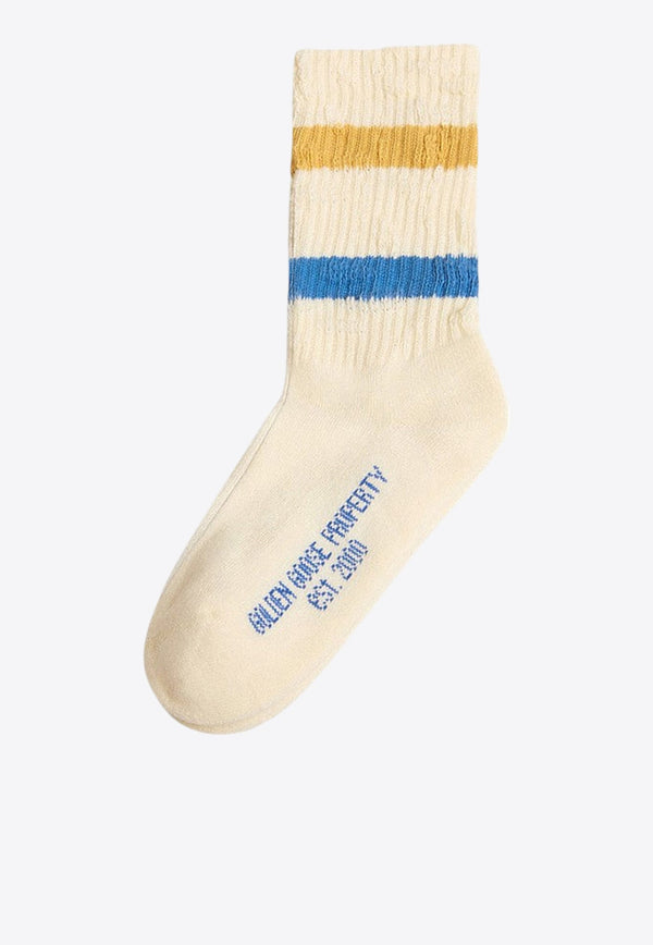 Boys Ribbed Logo Socks