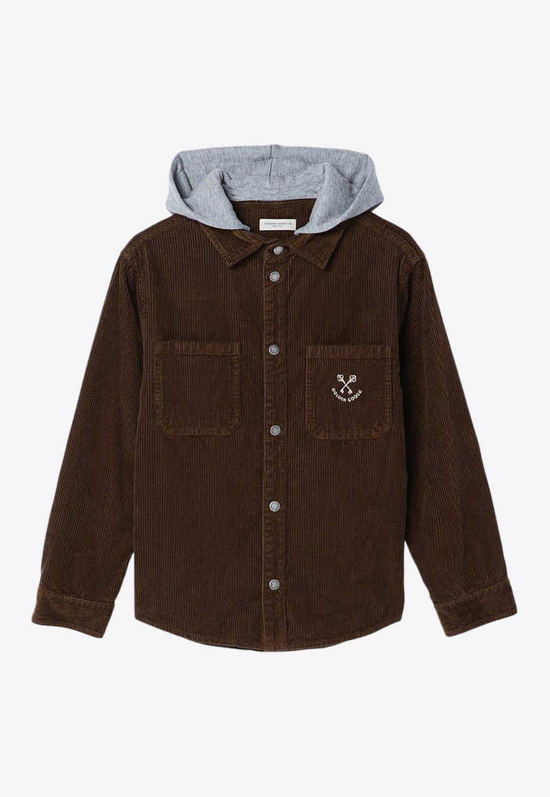 Boys Corduroy Hooded Jacket