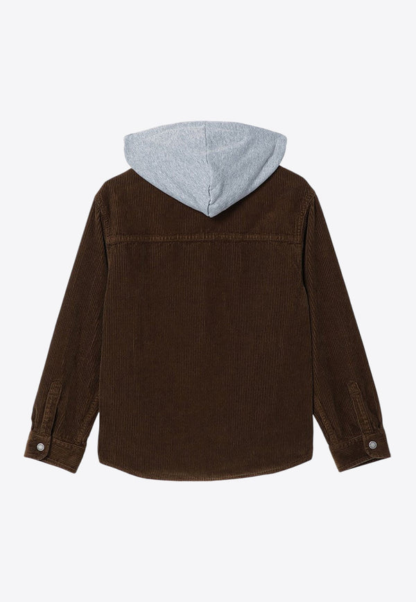 Boys Corduroy Hooded Jacket