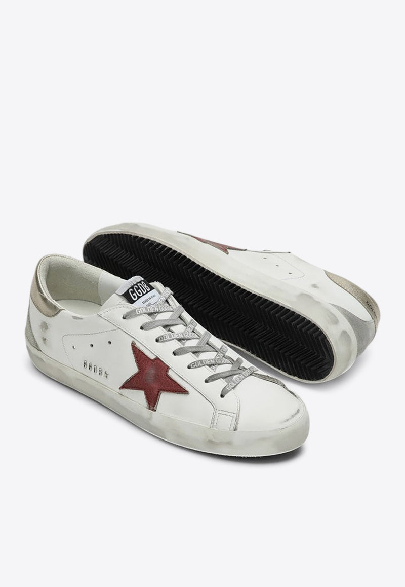 Super-Star Distressed Leather Sneakers