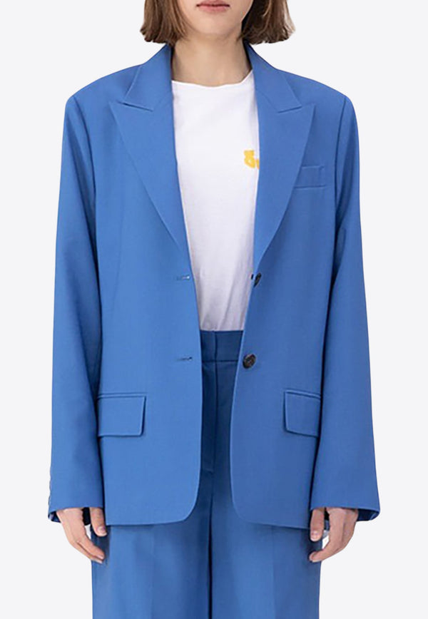 Layered Single-Breasted Blazer in Wool