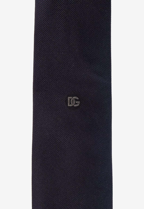 DG Logo Embroidered Silk Tie