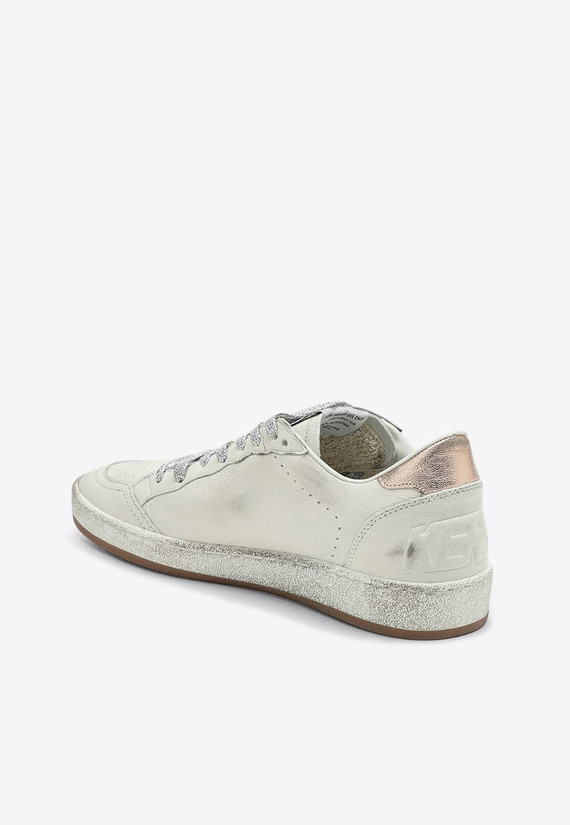 Ball Star Distressed Leather Sneakers