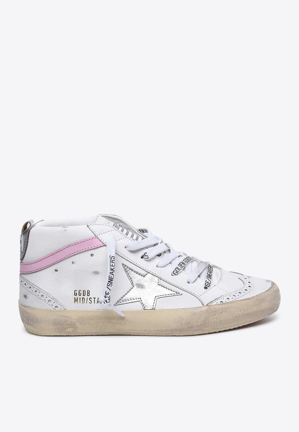 Mid Star Leather High-Top Sneakers