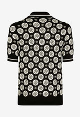 DG Logo Silk Jacquard Polo T-shirt