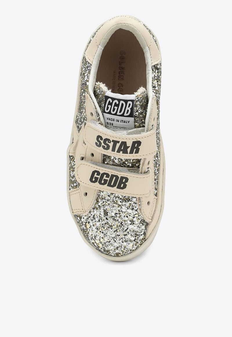 Kids Old School Glittered Low-Top Sneakers