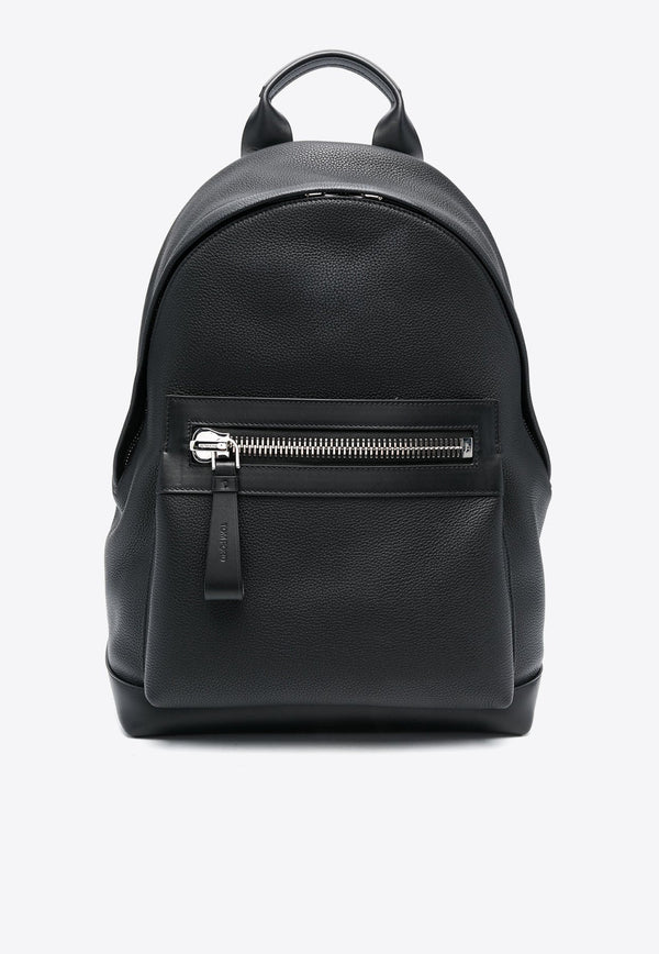 Grained Leather Backpack