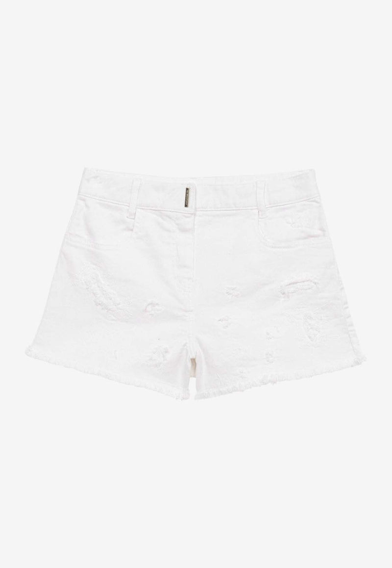 Girls Logo Embroidered Shorts