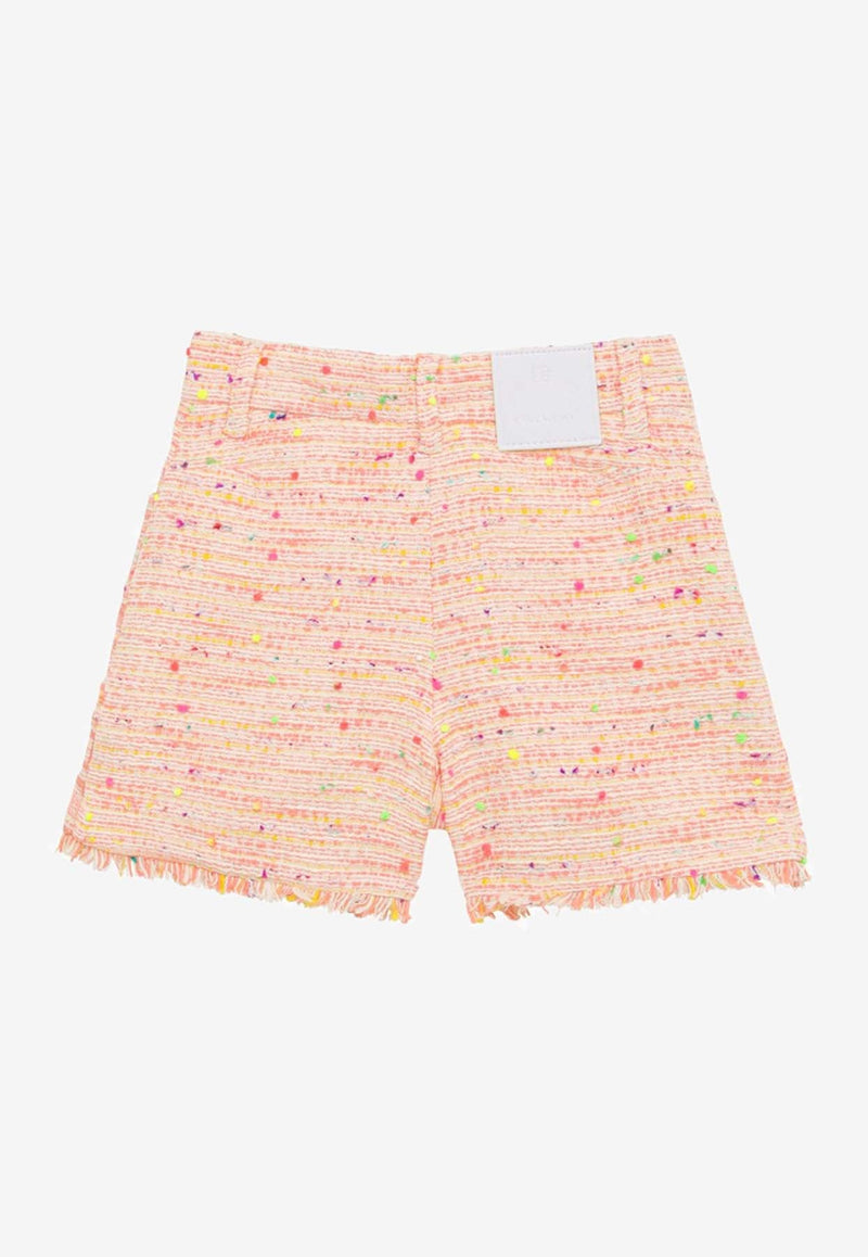 Girls 4G Logo Jacquard Tweed Shorts