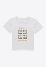 Girls Laminated 4G Stars Logo T-shirt